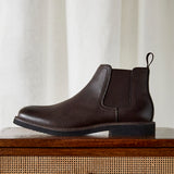 Alessandro Mens Brown Faux Leather Chelsea Boots