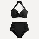 Amalfi Black High Waisted Tummy Control Bikini