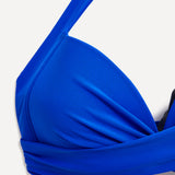 Amalfi Blue High Waisted Tummy Control Bikini