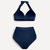 Amalfi Navy High Waisted Tummy Control Bikini