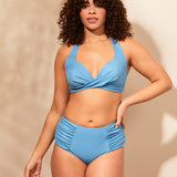Amalfi Light Blue High Waisted Tummy Control Bikini
