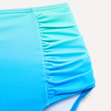 Amalfi Blue Tie Dye High Waisted Tummy Control Bikini