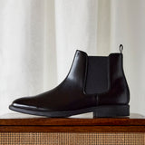 Antonio Mens Black Faux Leather Chelsea Boots