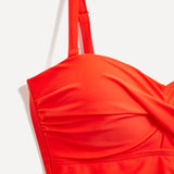 Capri Orange Tummy Control Swimsuit