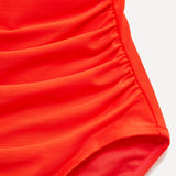 Capri Orange Tummy Control Swimsuit