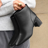 Cove Black Heeled Ankle Boots