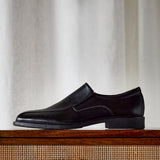 Diego Mens Black Faux Leather Slip-On Shoes