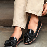 Katia Black Patent Loafers