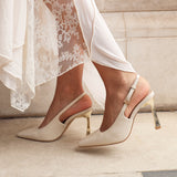 Lizzie Nude Stiletto Court Heels