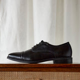 Lorenzo Mens Black Faux Leather Shoes