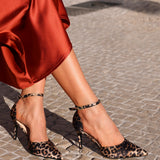 Thea Leopard Print Stiletto Court Heels