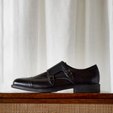 Marcello Mens Black Faux Leather Shoes