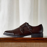 Marcello Mens Brown Faux Leather Shoes