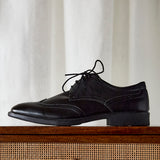 Marco Mens Black Faux Leather Brogue Shoes