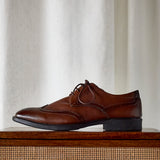 Marco Mens Brown Faux Leather Brogue Shoes