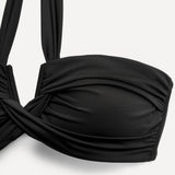 Palma Black Bandeau High Waisted Bikini