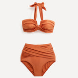 Palma Rust Bandeau High Waisted Bikini