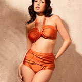 Palma Rust Bandeau High Waisted Bikini