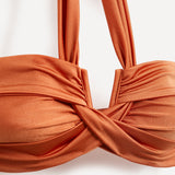 Palma Rust Bandeau High Waisted Bikini