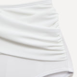 Palma White Bandeau High Waisted Bikini