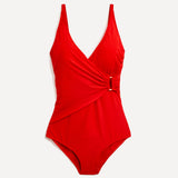 Paloma Linzi Swim Red Wrap Swimsuit