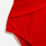 Paloma Linzi Swim Red Wrap Swimsuit