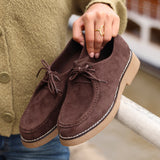 Perth Brown Faux Suede Loafers