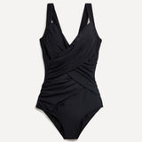 Sorrento Black Draped Swimsuit