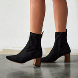 Francisco Black Heeled Ankle Boots
