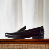 Tommaso Mens Black Faux Leather Loafers