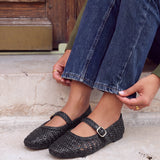Vienna Black Mary Jane Flats
