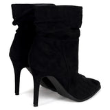 Eclipse Black Pointed Stiletto Heeled Boots
