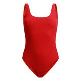 Goa Red Ribbed Swimsuit