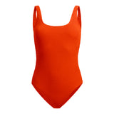 Goa Orange Ribbed Swimsuit